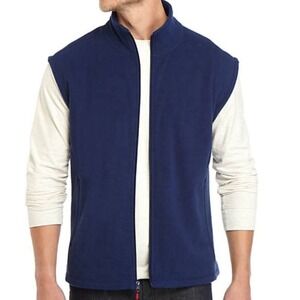 NEW Saddlebred XXL Mens Fleece Zipper Vest Full Zip Mock Neck Sleeveless Jacket